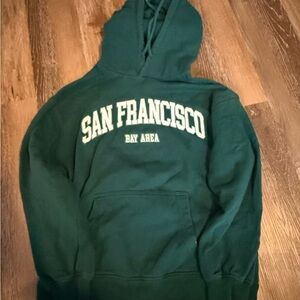 Garage Green Hoodie with San Francisco Print